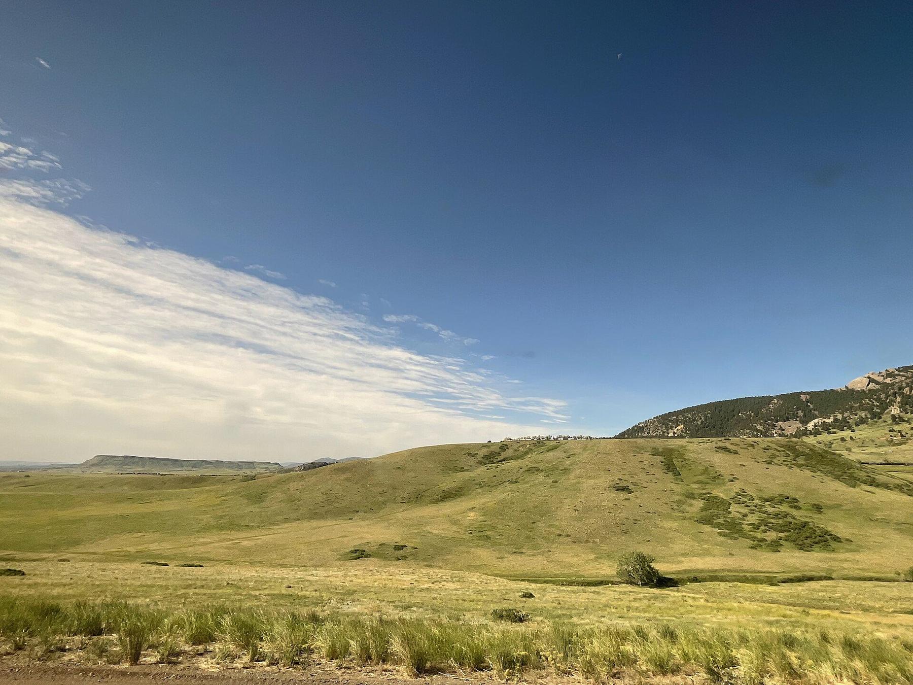 Green hills on the western edge of Arvada.