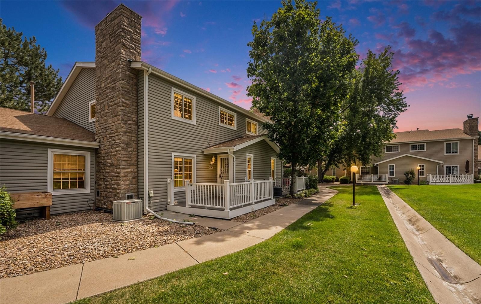 Two-story Arvada home at twilight.